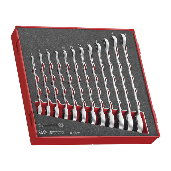 Teng Tools TED6512R - 12 Piece Ratchet Wrench Set in EVA Tray TED6512R